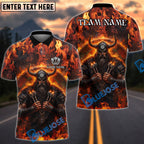 BlueJose Darts Viking Fire Warrior Darts Design Personalized Name, Team Name Unisex Shirt (4 Colors)