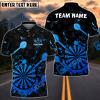 BlueJose Darts Arrow Rain Dartboard Design Personalized Name, Team Name Unisex Shirt (4 Colors)