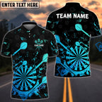 BlueJose Darts Arrow Rain Dartboard Design Personalized Name, Team Name Unisex Shirt (4 Colors)