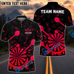 BlueJose Darts Arrow Rain Dartboard Design Personalized Name, Team Name Unisex Shirt (4 Colors)