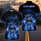 BlueJose Darts Flaming Cool Cartoon Dart Design Personalized Name, Team Name Unisex Shirt (4 Colors)