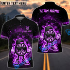 BlueJose Darts Flaming Cool Cartoon Dart Design Personalized Name, Team Name Unisex Shirt (4 Colors)