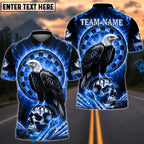 BlueJose Darts Fire Eagle On Skull Design Personalized Name, Team Name Unisex Shirt (4 Colors)
