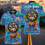 BlueJose Darts Cool Dartboard Graffiti X-eyes Design Personalized Name, Team Name Unisex Shirt (4 Colors)