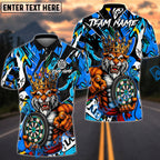 BlueJose Darts Muscle Tiger King With Dartboard Design Personalized Name, Team Name Unisex Shirt (4 Colors)