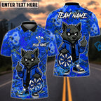 BlueJose Darts Cartoon Wolf Graffiti Personalized Name, Team Name Unisex Shirt (4 Colors)