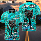 BlueJose Darts Cartoon Wolf Graffiti Personalized Name, Team Name Unisex Shirt (4 Colors)