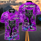 BlueJose Darts Cartoon Wolf Graffiti Personalized Name, Team Name Unisex Shirt (4 Colors)