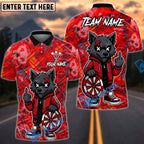 BlueJose Darts Cartoon Wolf Graffiti Personalized Name, Team Name Unisex Shirt (4 Colors)