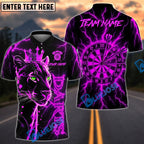 BlueJose Darts Lightning Leopard King With Dartboard Design Personalized Name, Team Name Unisex Shirt (6 Colors)