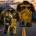 BlueJose Darts Lightning Leopard King With Dartboard Design Personalized Name, Team Name Unisex Shirt (6 Colors)