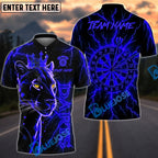 BlueJose Darts Lightning Leopard King With Dartboard Design Personalized Name, Team Name Unisex Shirt (6 Colors)