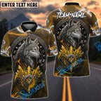 BlueJose Darts Wolf Viking Symbol Design Personalized Name, Team Name Unisex Shirt (6 Colors)