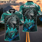BlueJose Darts Wolf Viking Symbol Design Personalized Name, Team Name Unisex Shirt (6 Colors)