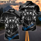 BlueJose Darts Lightning Wolf With Dartboard Design Personalized Name, Team Name Unisex Shirt (6 Colors)