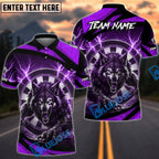 BlueJose Darts Lightning Wolf With Dartboard Design Personalized Name, Team Name Unisex Shirt (6 Colors)