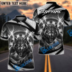 BlueJose Darts Lightning Wolf With Dartboard Design Personalized Name, Team Name Unisex Shirt (6 Colors)