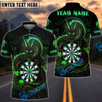 BlueJose Darts Dragon Asian With Dartboard Design Personalized Name, Team Name Unisex Shirt (6 Colors)