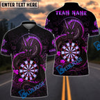 BlueJose Darts Dragon Asian With Dartboard Design Personalized Name, Team Name Unisex Shirt (6 Colors)