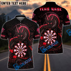 BlueJose Darts Dragon Asian With Dartboard Design Personalized Name, Team Name Unisex Shirt (6 Colors)