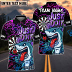 BlueJose Darts Shark Dartboard Graffiti Just Do It Design Personalized Name, Team Name Unisex Shirt (4 Colors)