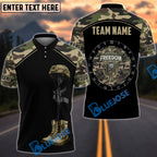 BlueJose Darts Camo Freedom Not Free Personalized Name, Team Name Unisex Shirt (4 Colors)