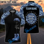 BlueJose Darts Camo Freedom Not Free Personalized Name, Team Name Unisex Shirt (4 Colors)