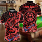 BlueJose Darts Dartboard Eastern Dragon Personalized Name, Team Name Unisex Shirt (6 Colors)