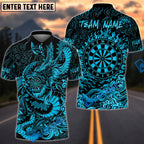 BlueJose Darts Dartboard Eastern Dragon Personalized Name, Team Name Unisex Shirt (6 Colors)