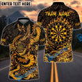 BlueJose Darts Dartboard Eastern Dragon Personalized Name, Team Name Unisex Shirt (6 Colors)