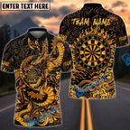 BlueJose Darts Dartboard Eastern Dragon Personalized Name, Team Name Unisex Shirt (6 Colors)