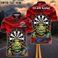 BlueJose Darts Grumpy Turtle Personalized Name, Team Name Unisex Shirt (4 Colors)