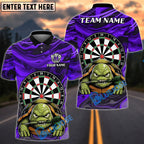 BlueJose Darts Grumpy Turtle Personalized Name, Team Name Unisex Shirt (4 Colors)