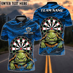 BlueJose Darts Grumpy Turtle Personalized Name, Team Name Unisex Shirt (4 Colors)