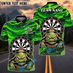 BlueJose Darts Grumpy Turtle Personalized Name, Team Name Unisex Shirt (4 Colors)
