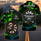 BlueJose Darts Skull Target Gothic Design Personalized Name, Team Name Unisex Shirt (4 Colors)