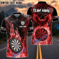 BlueJose Darts Flame Eagle Stand On Dartboard Flames Design Personalized Name, Team Name Unisex Shirt (4 Colors)