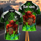 BlueJose Darts Fire Bull Hold Dartboard Design Personalized Name, Team Name Unisex Shirt (4 Colors)
