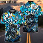 BlueJose Darts Hiphop Wolf Graffity Design Personalized Name, Team Name Unisex Shirt (4 Colors)