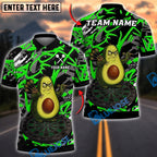 BlueJose Darts Funny Avocado Design Personalized Name, Team Name Unisex Shirt (4 Colors)