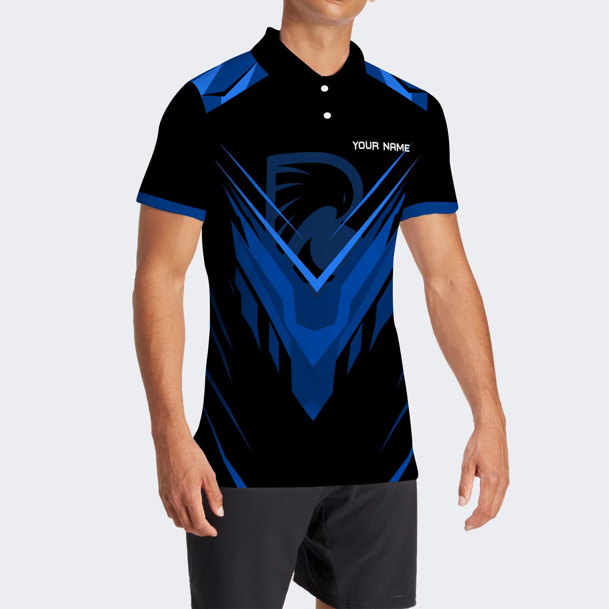 BlueJose Design Blue And Black Darts Personalized Name, Team Name Unisex Shirt