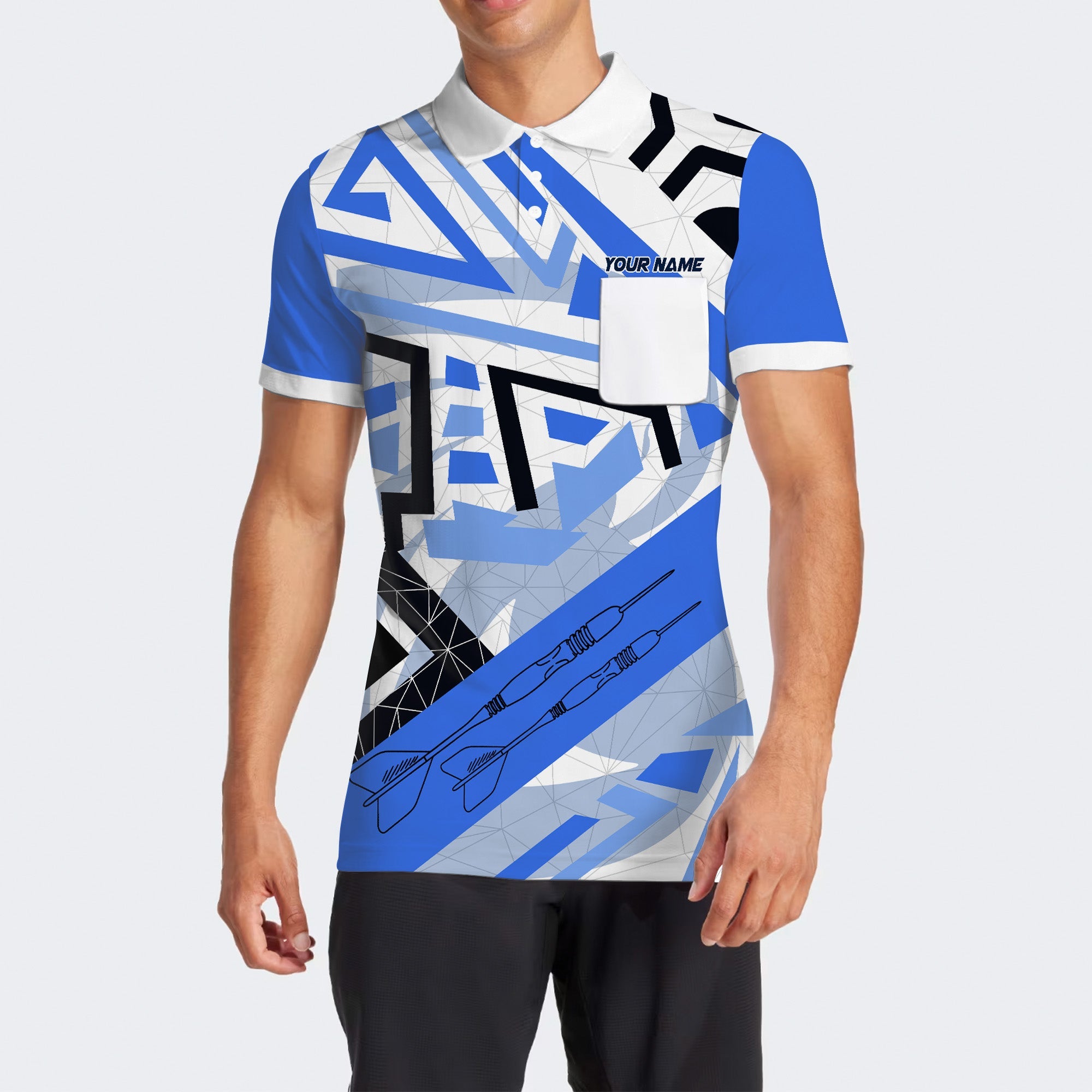BlueJose Design Flying Darts Personalized Name, Team Name Unisex Shirt