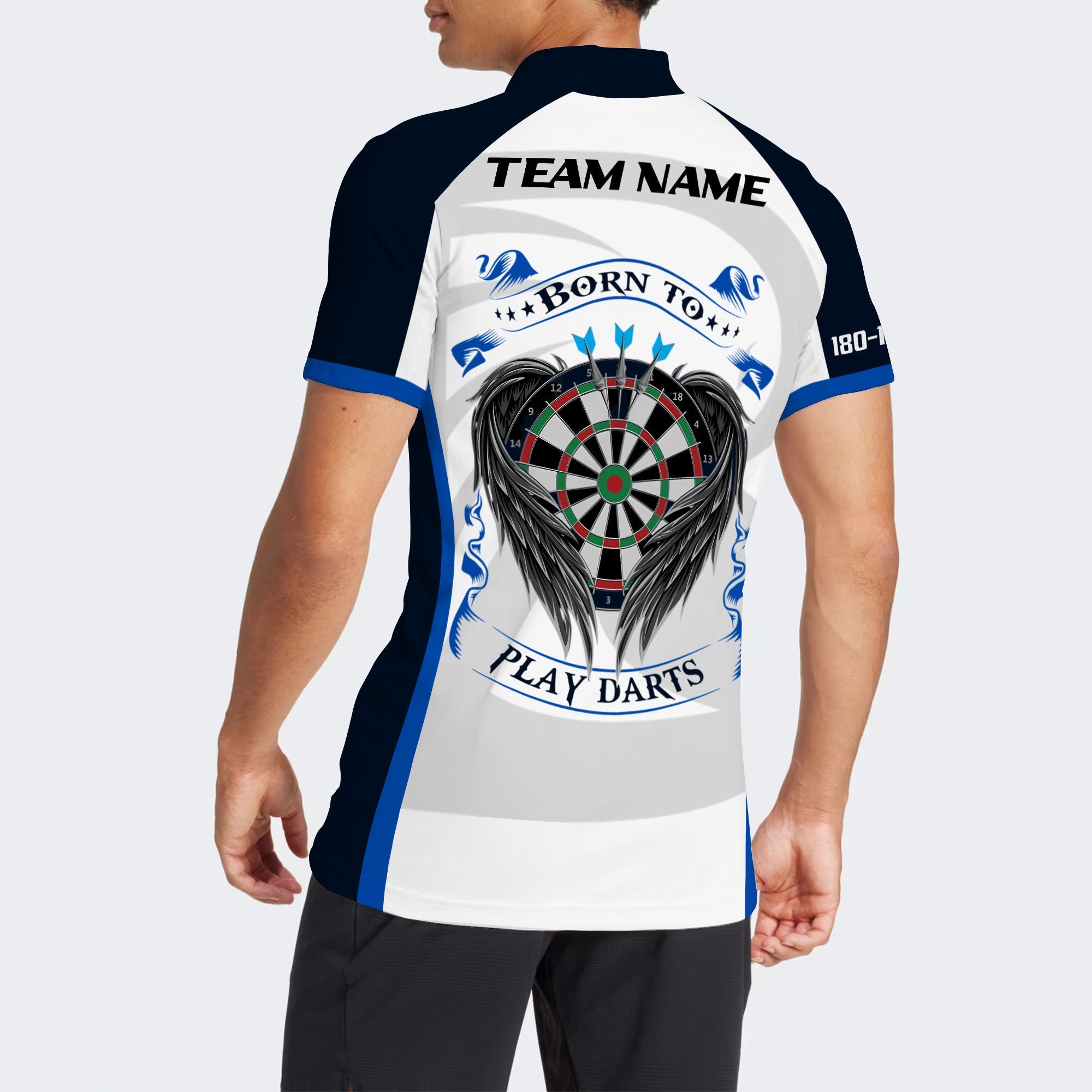 BlueJose Born To Play Dart 180-180-141 Personalized Name, Team Name Unisex Shirt