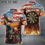 BlueJose Darts American West Cowboy Skull Personalized Name Shirt