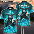 BlueJose Darts Evil Joker Fire Cards Customized Name, Team Name 3D Shirt (4 Colors)