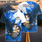 BlueJose Darts Eagle Dartboard Artistic Splash Personalized Name, Team Name Unisex Shirt (4 Colors)
