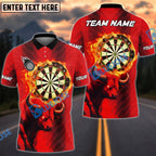 BlueJose Darts Inferno Bull Personalized Name, Team Name Unisex Shirt (4 Colors)