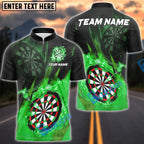 BlueJose Darts Flame Dartboard Champion Customized Name, Team Name 3D Shirt (4 Colors)