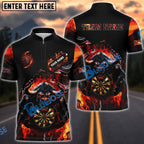 BlueJose Darts Fire Bull Arena Customized Name, Team Name 3D Shirt (4 Colors)