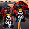 BlueJose Darts Panda King Savage Mood Customized Name, Team Name 3D Shirt (4 Colors)